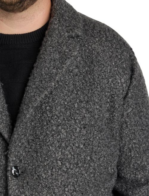 Tallia Teddy Overcoat In Charcoal