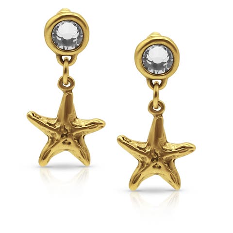 Serene Gold Plated Starfish Earrings