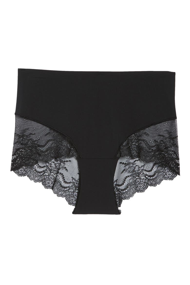 SPANXsmooth™ Undie-tectable Lace Hi-Hipster Panties, Alternate, color, VERY BLACK