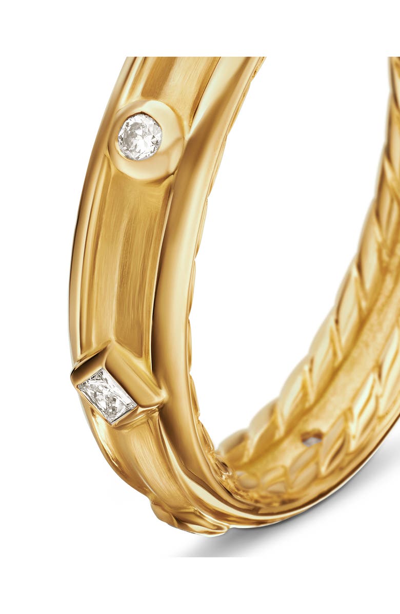 David Yurman Modern Renaissance Band Ring in 18K Yellow Gold with Diamonds, Alternate, color, 18K Yellow Gold