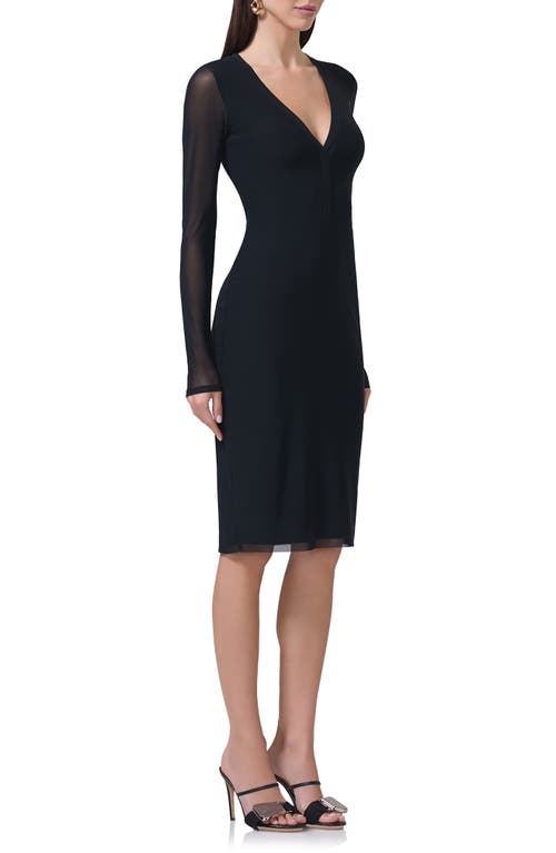 AFRM AFRM DIANE PLUNGE LONG SLEEVE MESH DRESS