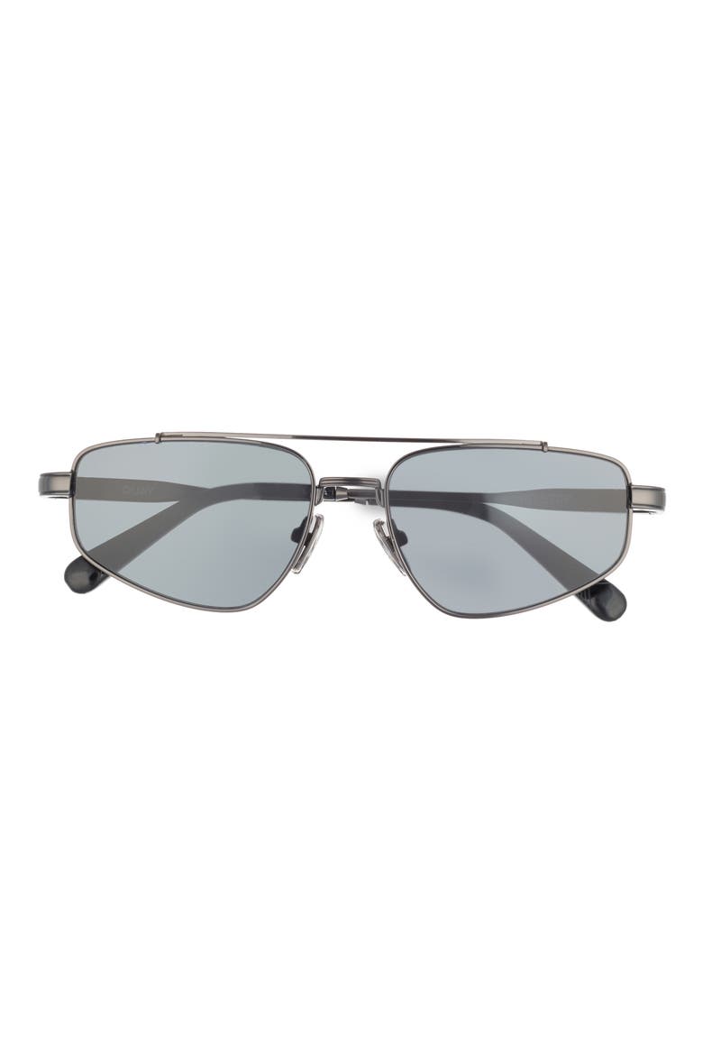 Pit Stop 56mm Aviator Sunglasses, Main, color, GUNMETAL/ SMOKE