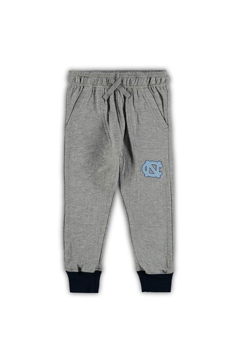 Wes & Willy Infant Wes & Willy Heathered Gray/Navy North Carolina Tar Heels Jie Jie Long Sleeve Bodysuit & Pants Set, Alternate, color, Heather Gray