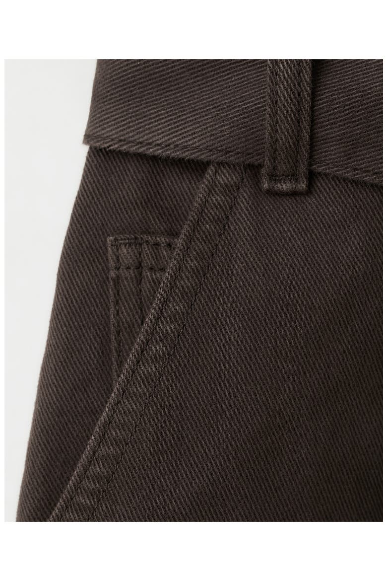 Belted Denim Jumpsuit, Alternate, color, CHOCOLATE