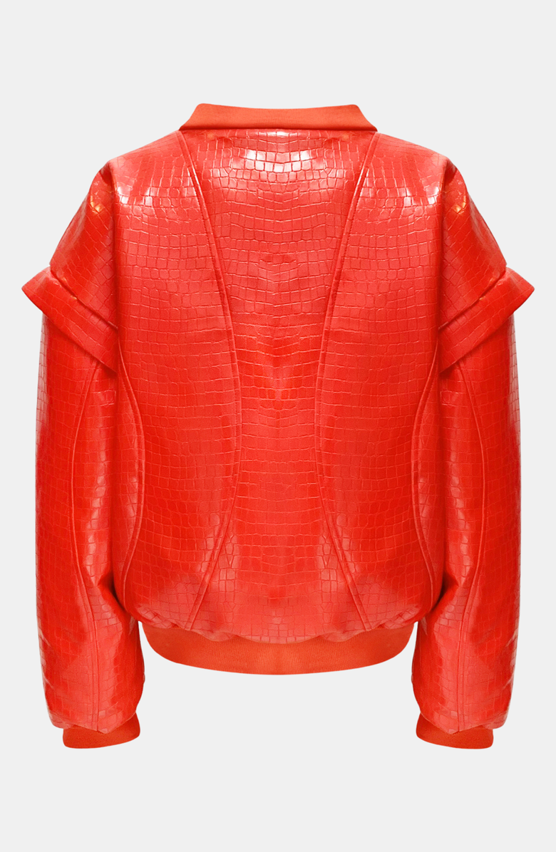 OW Collection VALENCIA Croc Bomber Jacket, Alternate, color,