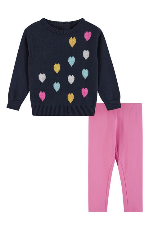Heart Intarsia Sweater & Leggings Set (Baby)