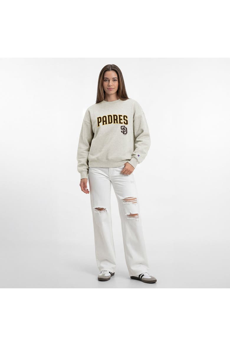 Women's Champion  Oatmeal San Diego Padres All-Star Sweatshirt, Alternate, color, Oatmeal