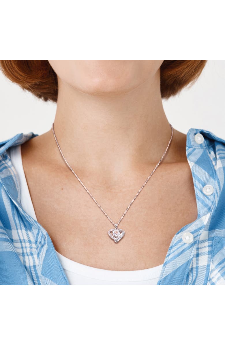 Julianna B. White Topaz I LOVE YOU Heart Necklace, Alternate, color,