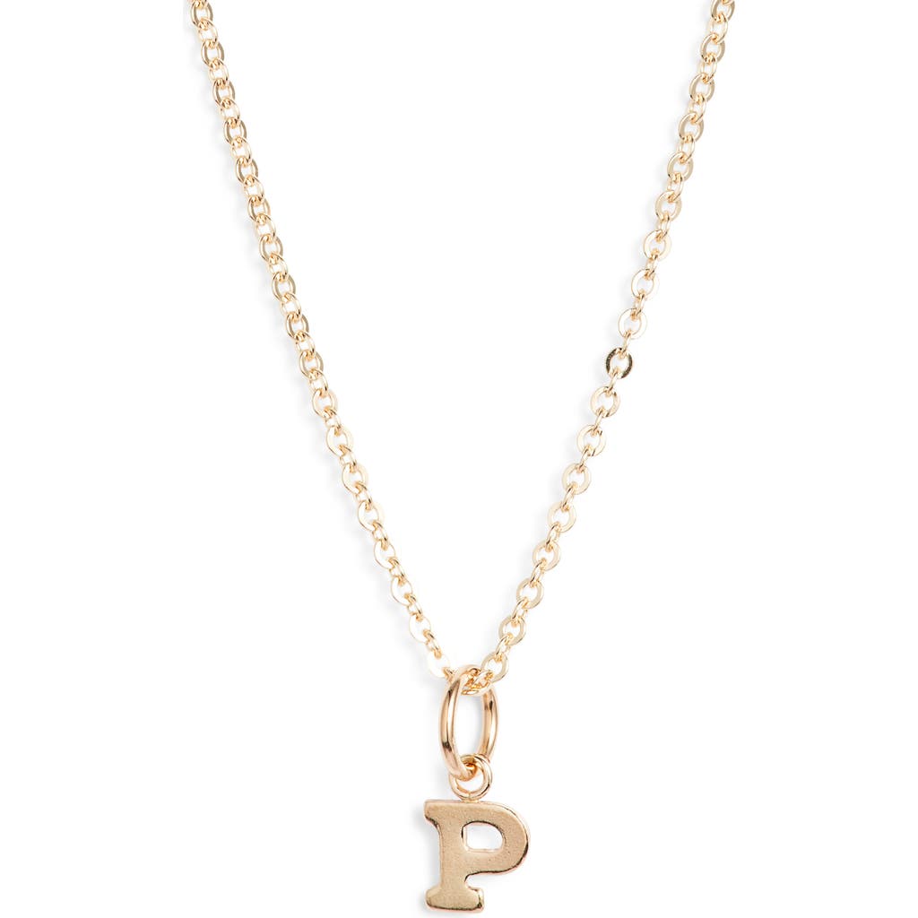 Nashelle Initial Pendant Necklace In Gold Fill - P