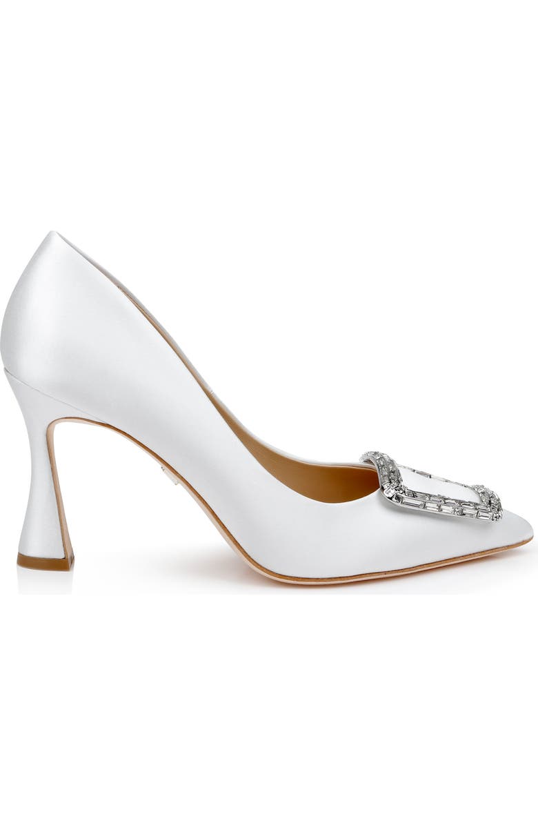 BADGLEY MISCHKA Aubree Pointed Toe Pump, Alternate, color, Whitesatin
