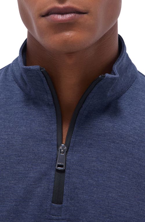 Bugatchi Quarter Zip Performance Pullover In Navy