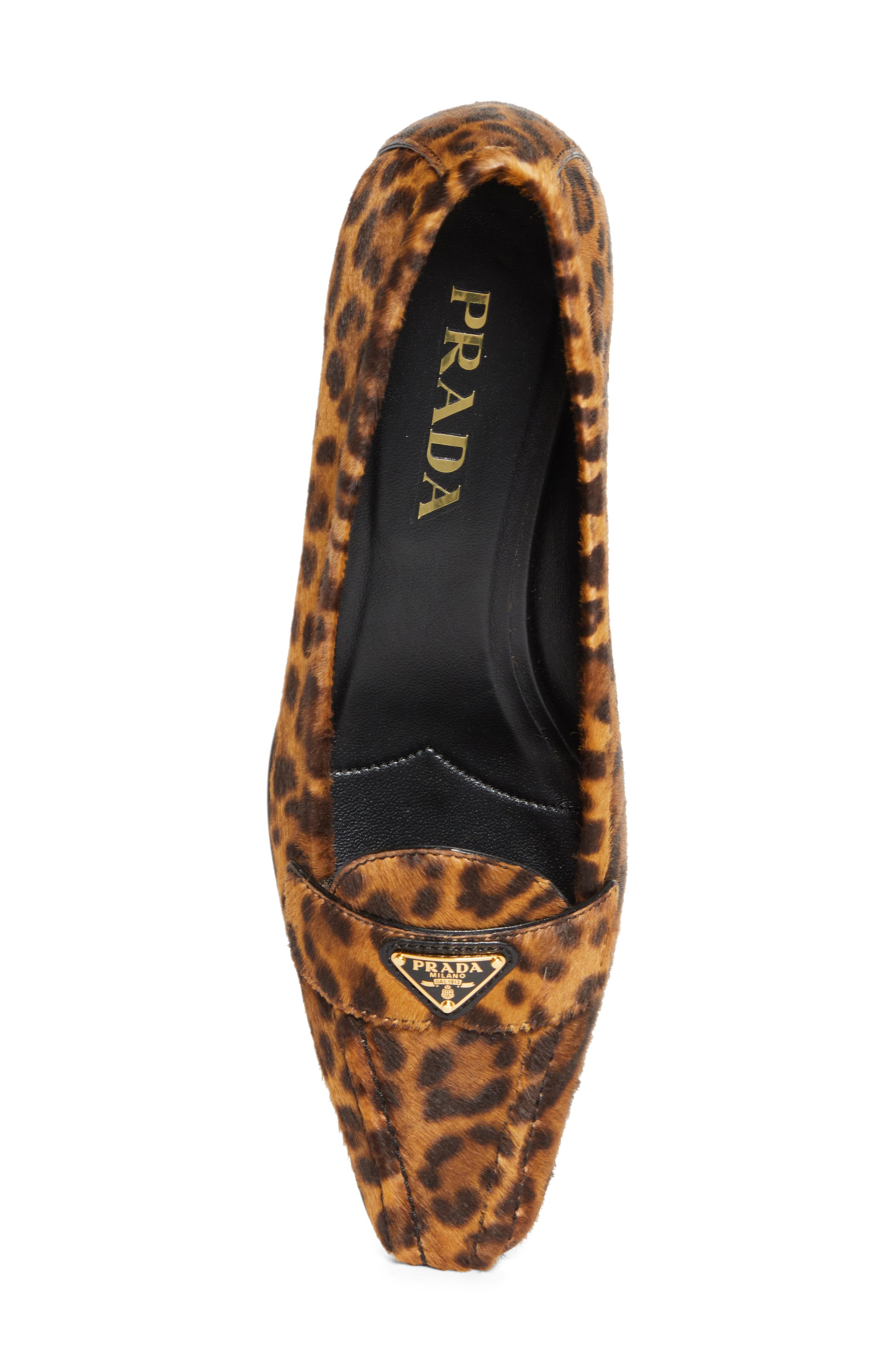 Prada Genuine Calf Hair Loafer, Alternate, color, 