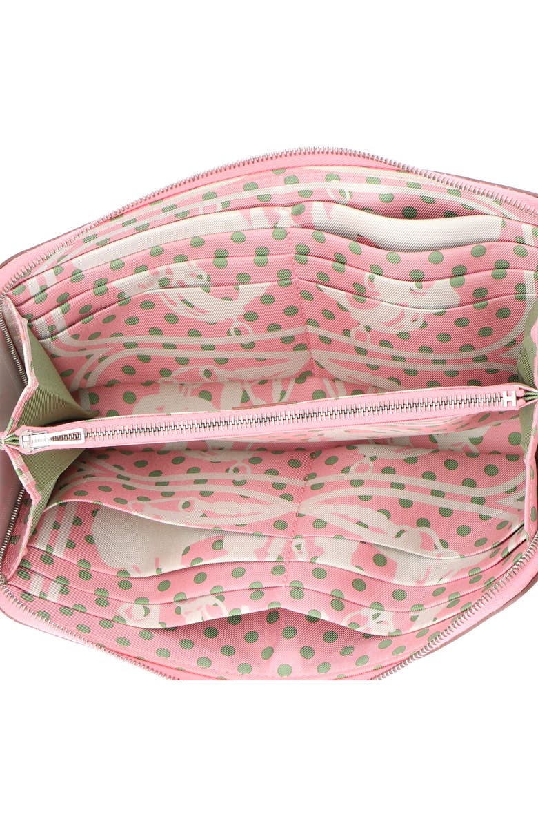 Pre-Owned Hermes Azap Zip Around Wallet Silk'in Epsom Long, Alternate, color, Rose Confetti