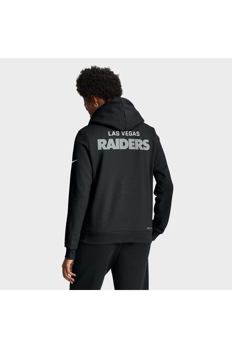 Women's Nike Black Las Vegas Raiders Sideline Standard Issue Initial Home Dri-FIT Hoodie, Alternate, color, Black