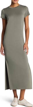 SPANX® AirEssentials Stripe Side Slit Maxi Dress