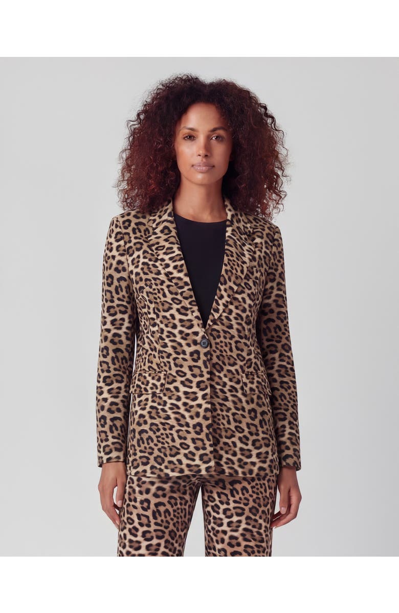Lords of Harlech Leopard Womens Tailored Blazer, Main, color, Leopard Brown