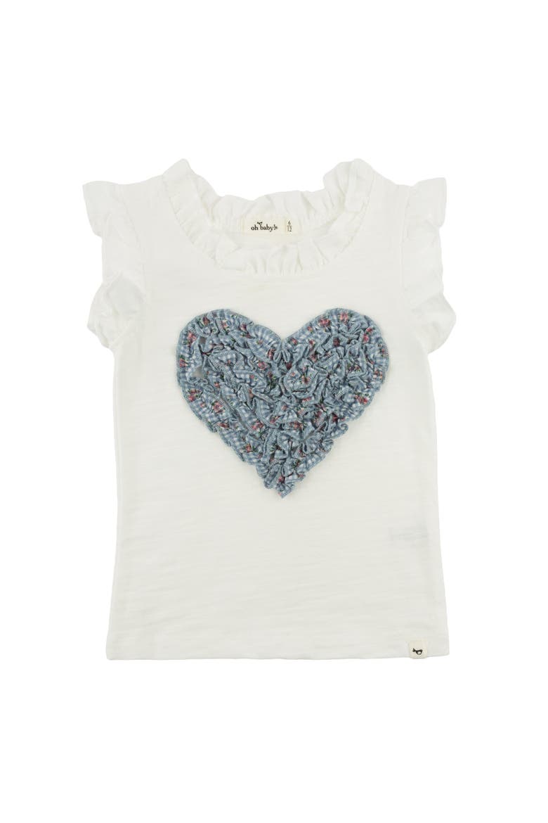 Dahlia Ruffle Heart Rebekah Tank, Main, color, Oyster