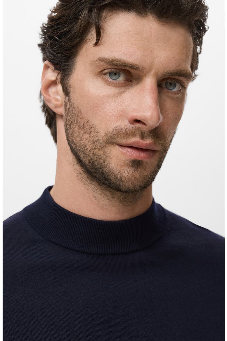 Turtleneck Wool Sweater, Alternate, color, NAVY
