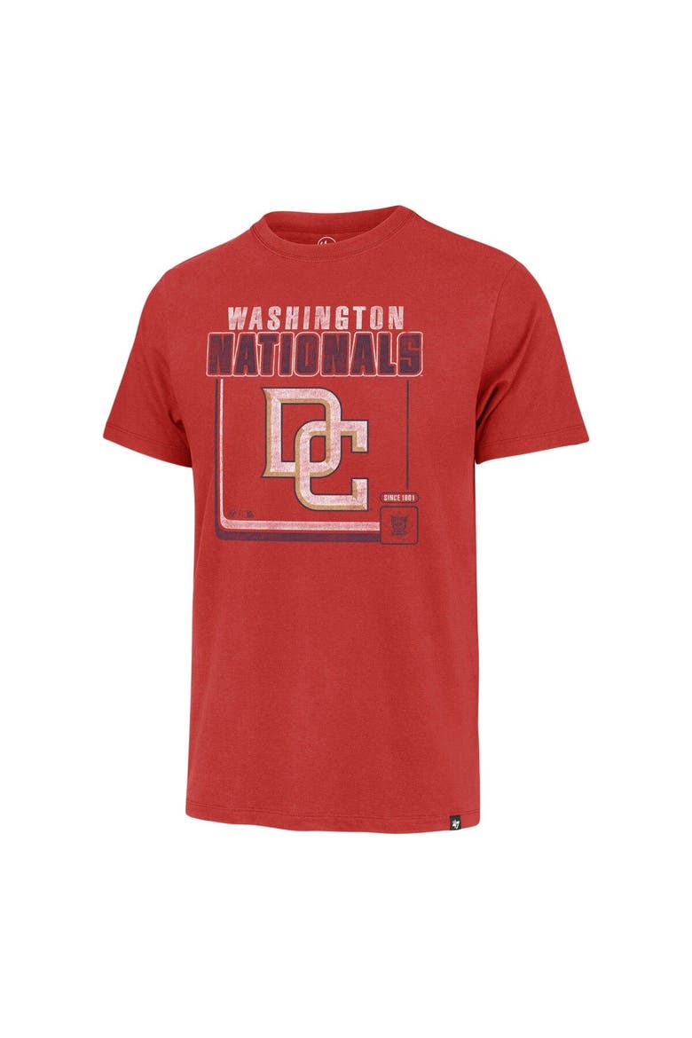 Men's '47  Red Washington Nationals Cooperstown Collection Borderline Franklin T-Shirt, Alternate, color, Red