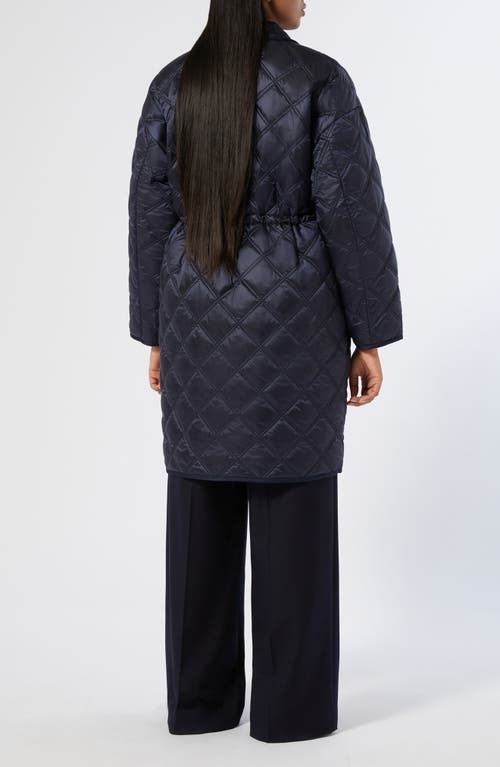 Marina Rinaldi Preston Water Repellent Quilted Coat In Blue