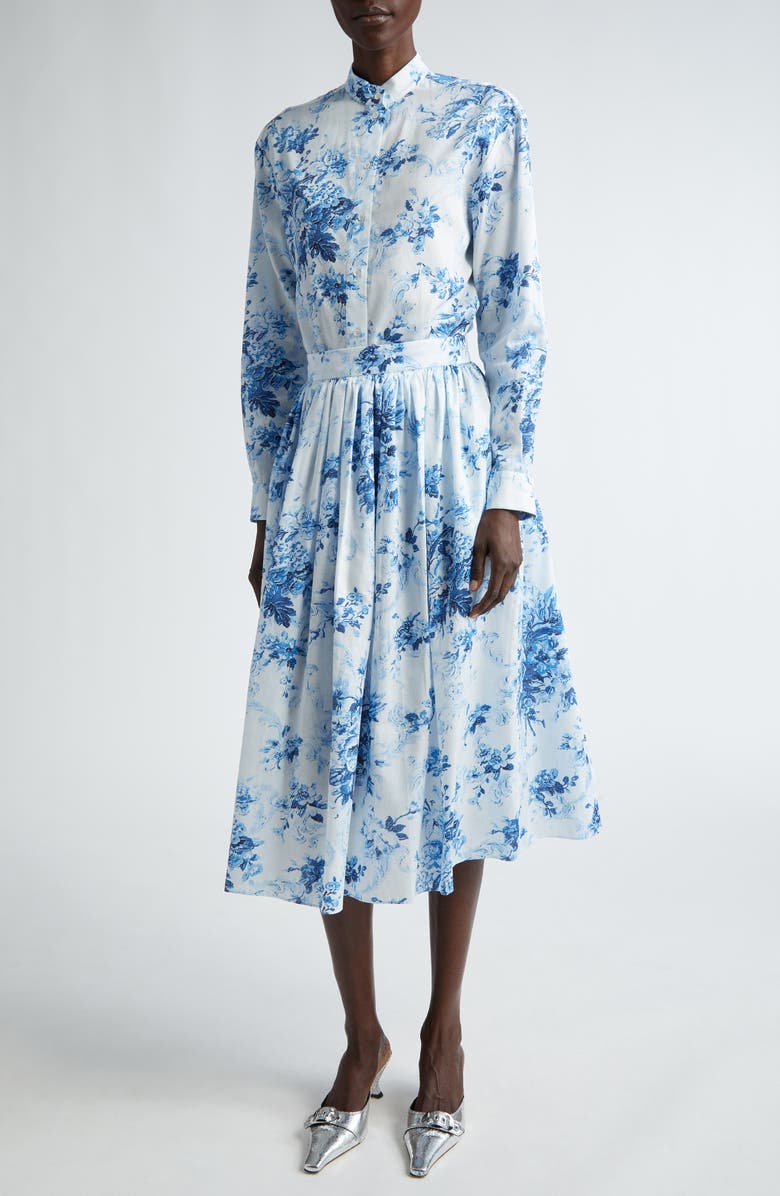 Erdem Floral Print Button-Up Shirt, Alternate, color,