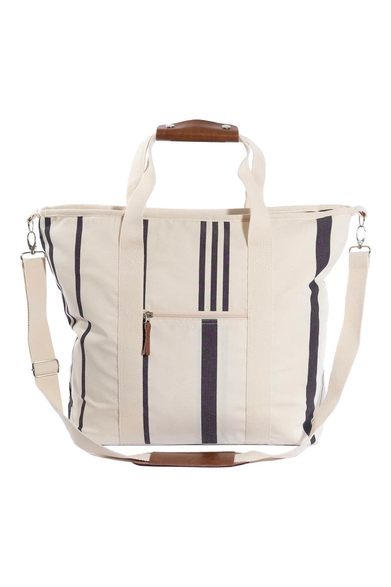 Cooler Tote, Alternate, color, VINTAGE BLACK STRIPE