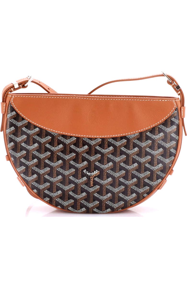 Pre-Owned Goyard Hirondelle Shoulder Bag Coated Canvas and Leather, Alternate, color, Brown