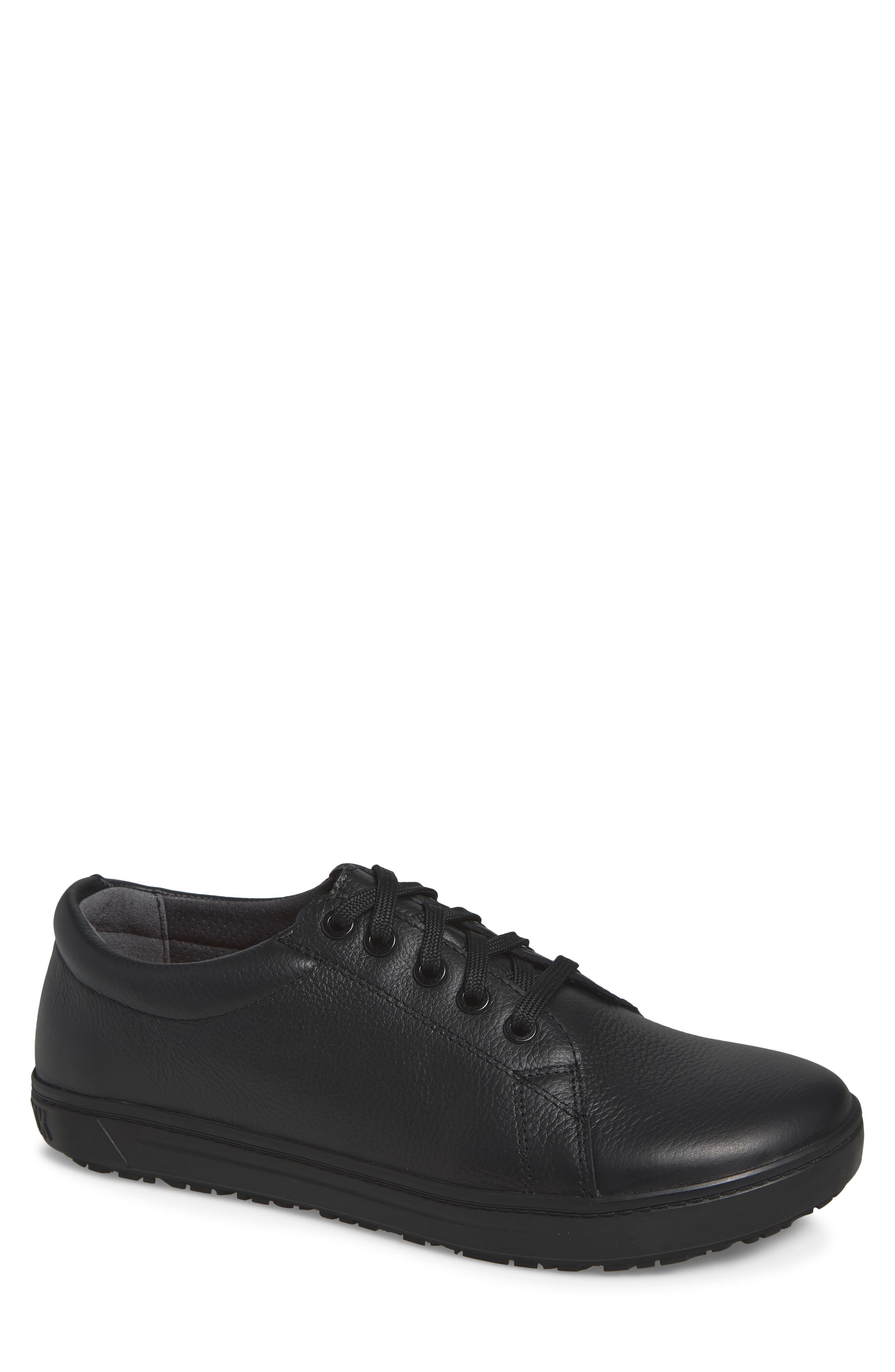 QO 500 Leather Sneaker, Main, color, BLACK