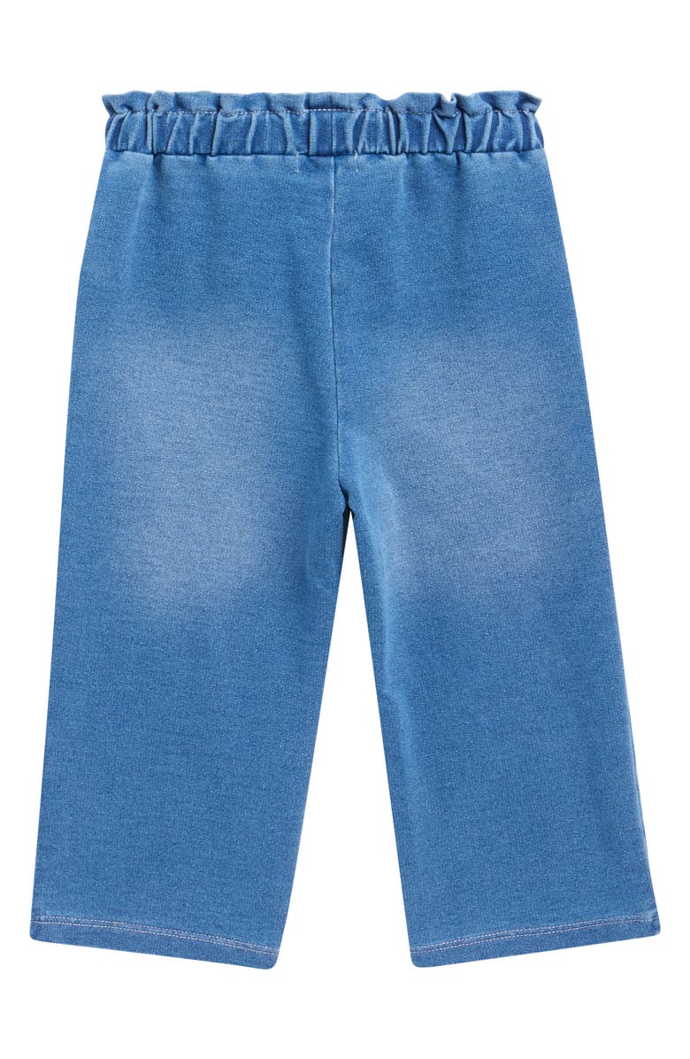 Habitual Kids Paperbag Waist Wide Leg Knit Denim Pants, Alternate, color, Medium Stone