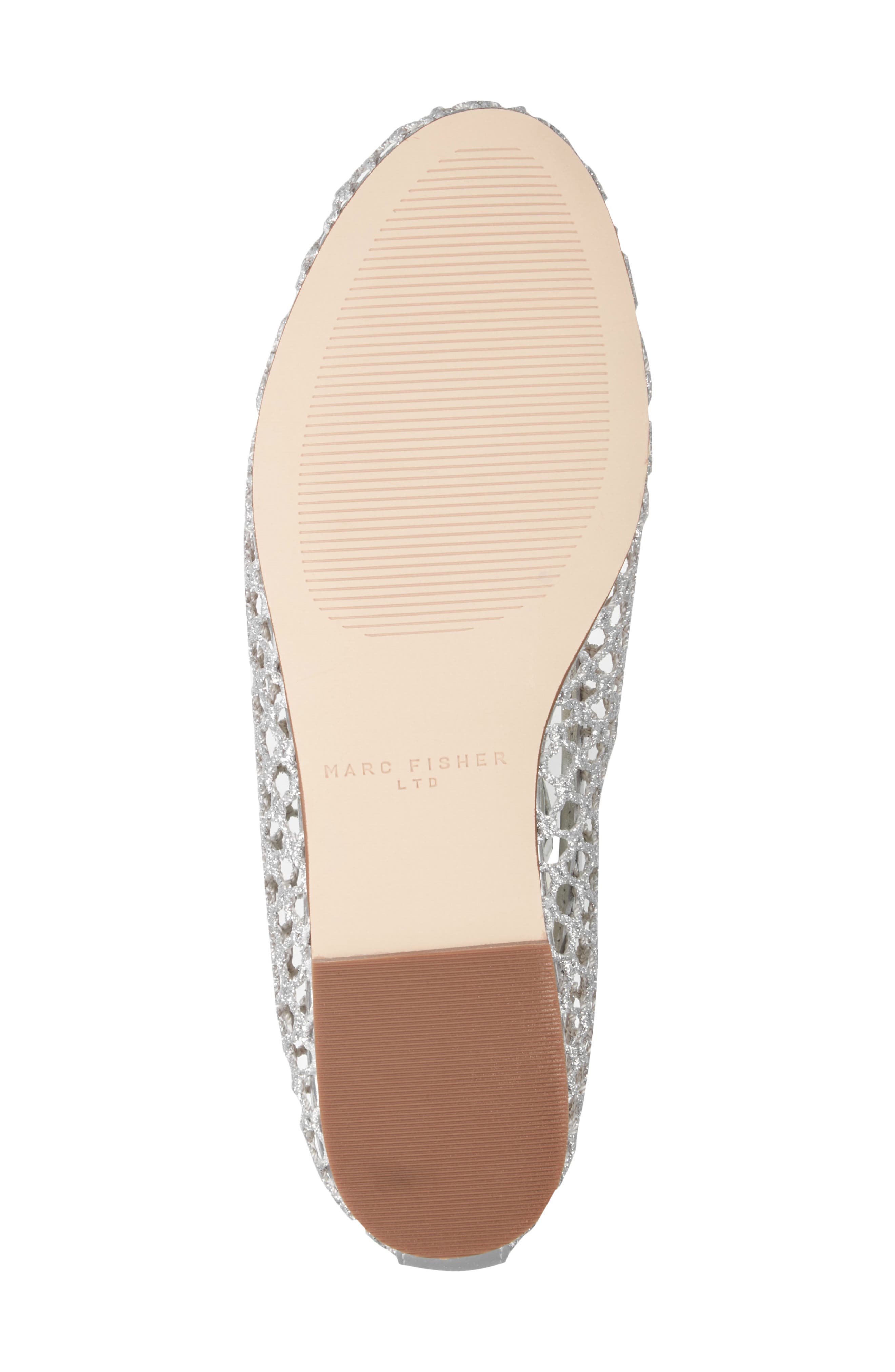 Jazlyn Pointed Toe Flat, Alternate, color, SILVER