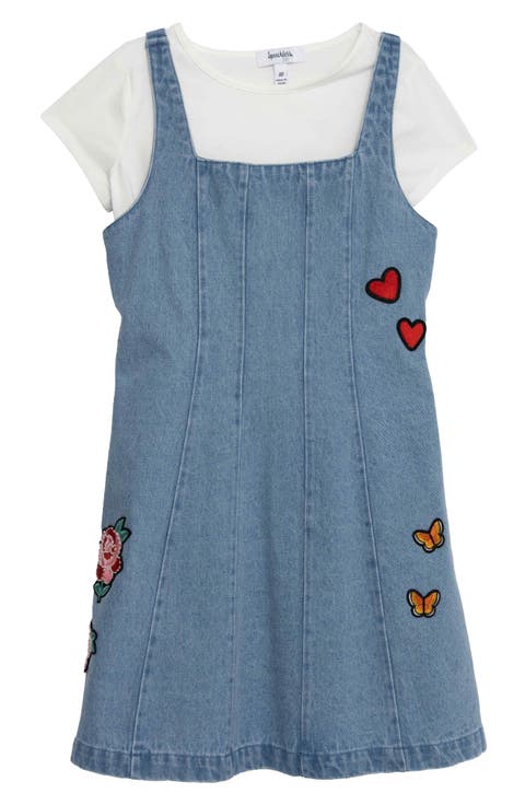 Kids' T-Shirt & Denim Dress Set (Little Kid)