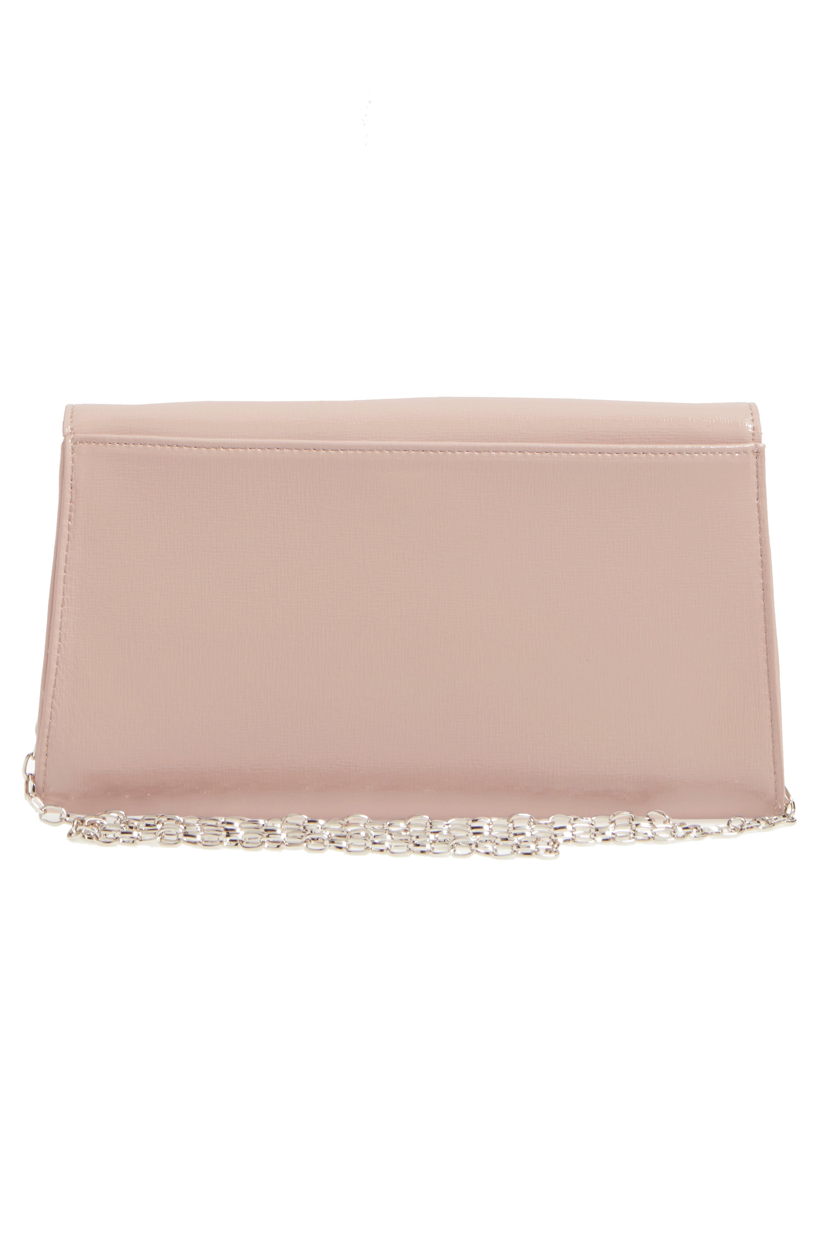 Leather Clutch, Alternate, color, PINK DUST