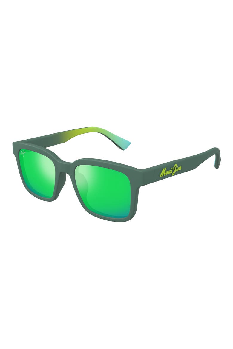 Opiopio AF 54mm PolarizedPlus2® Rectangular Sunglasses, Alternate, color, MATTE GREEN W/ GREENS GRAD INT
