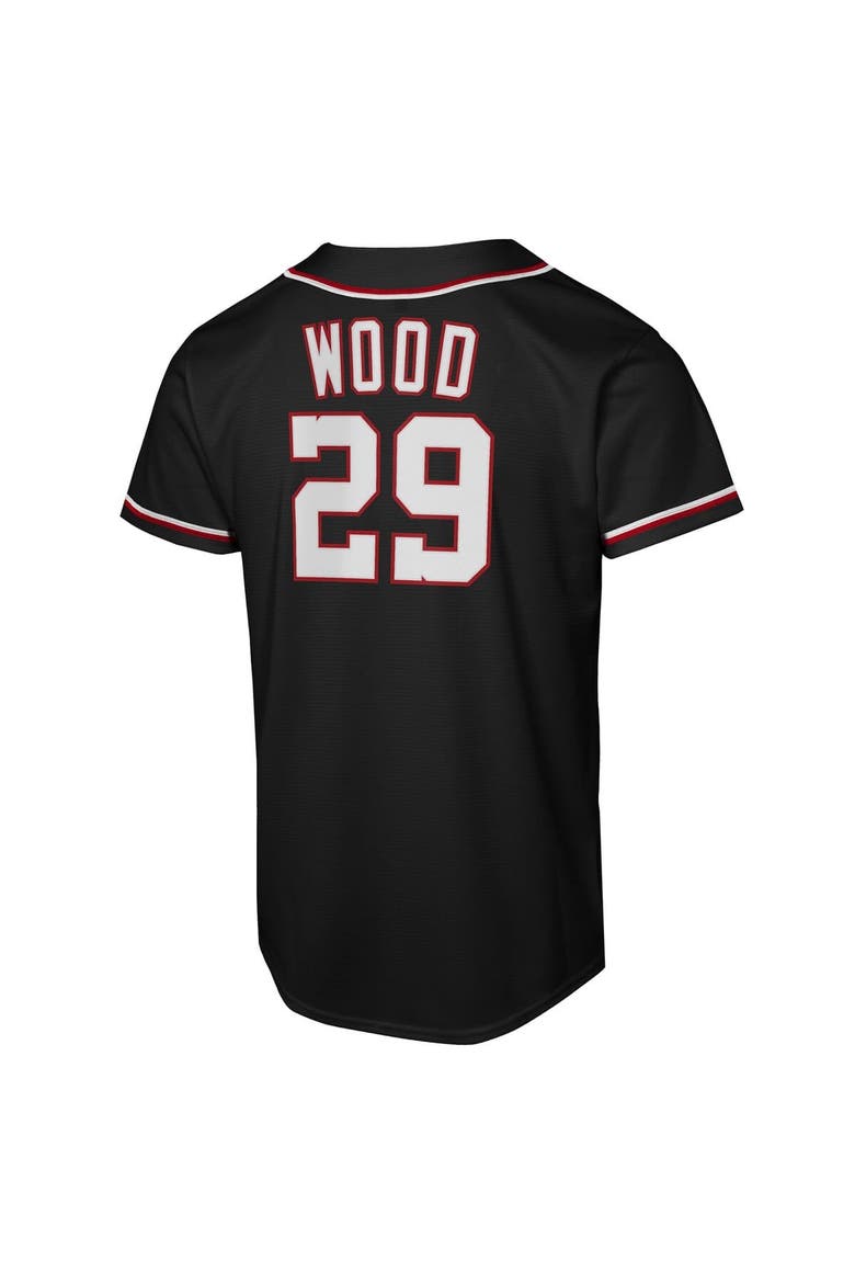 Youth Nike James Wood Black Washington Nationals Fashion Replica Player Jersey, Alternate, color, Black