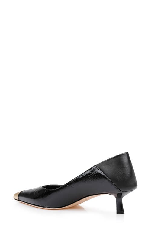 L AGENCE L'AGENCE GARLAN POINTED CAP TOE KITTEN HEEL PUMP 