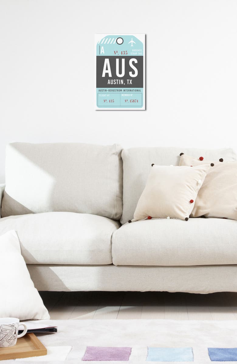 Oliver Gal Austin Luggage Tag Wall Art, Alternate, color, 