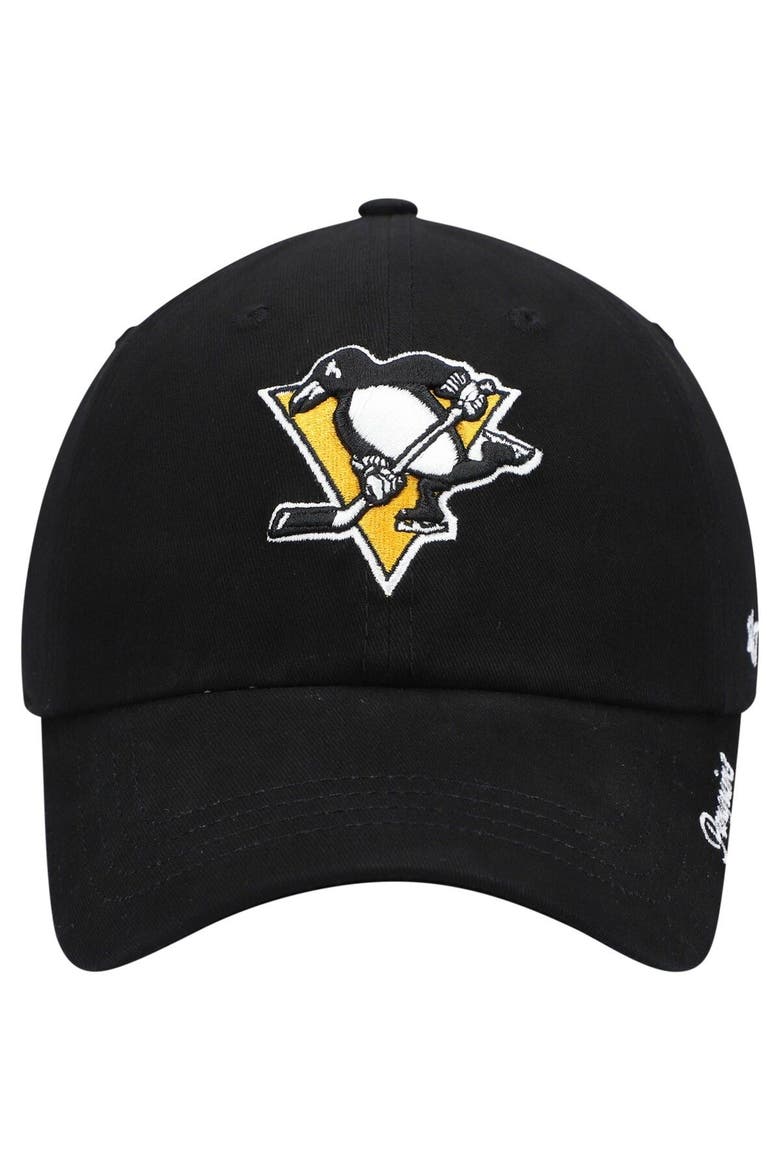 Women's '47 Black Pittsburgh Penguins Team Miata Clean Up Adjustable Hat, Alternate, color, Black