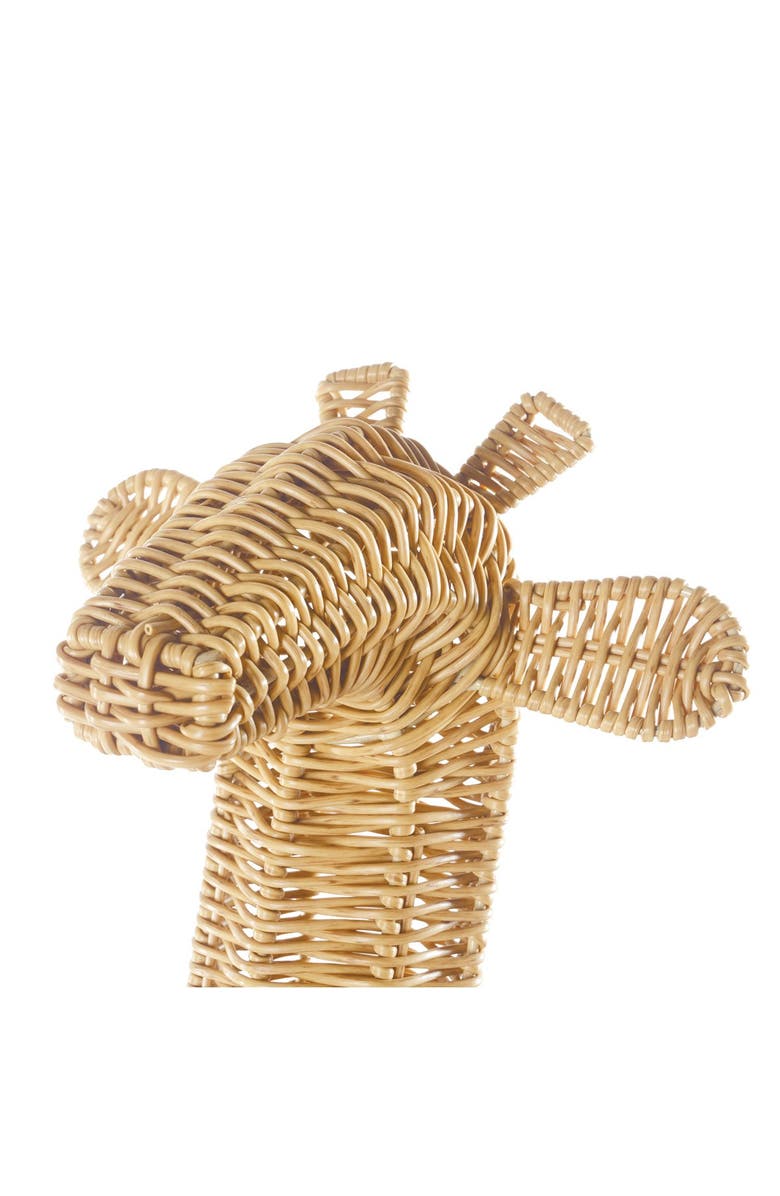 Kaplan Early Learning Company Giraffe Washable Wicker Floor Basket, Alternate, color, Brown