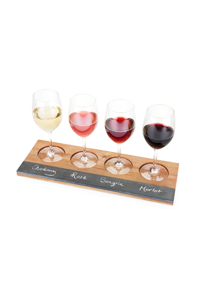 Acacia Wood Wine Flight Board, Main, color, Wood