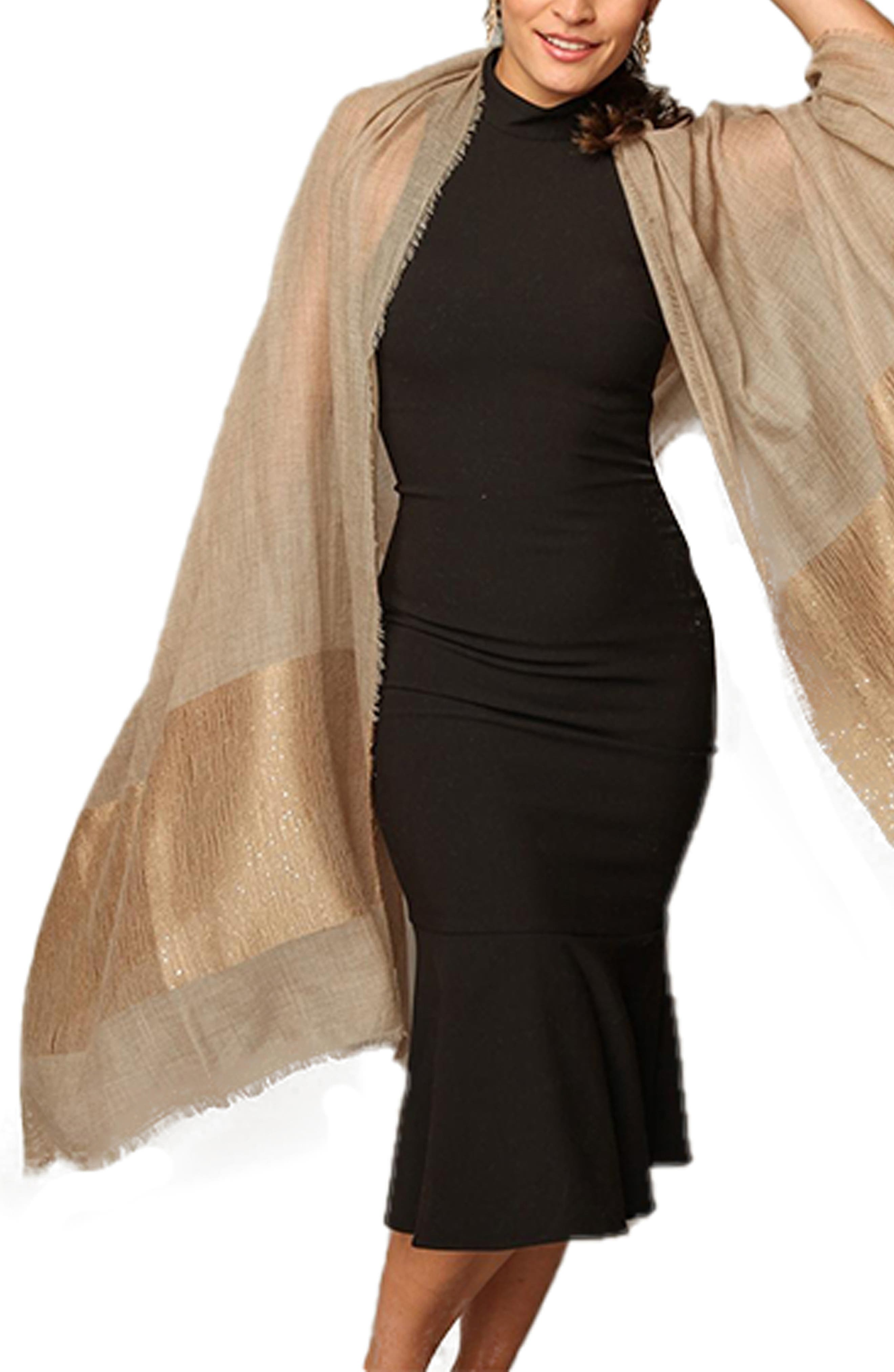 SAACHI Sequin Cashmere Scarf