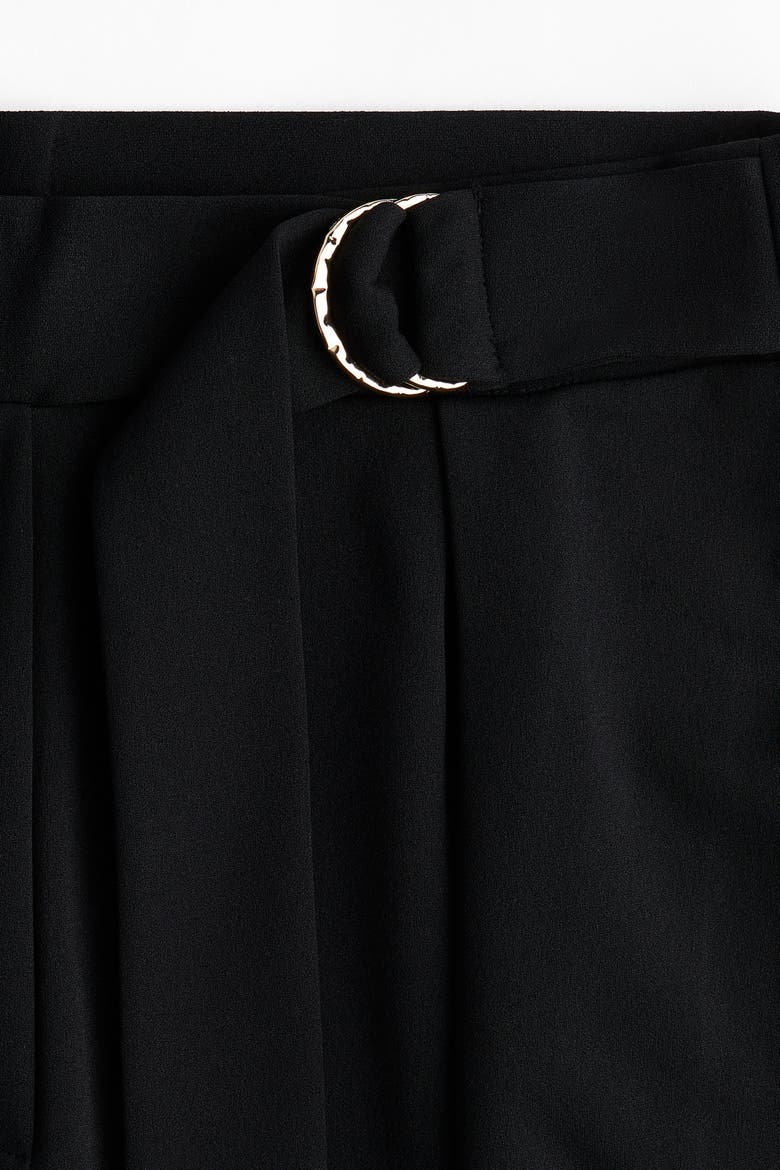 Belted Trousers, Alternate, color, Black