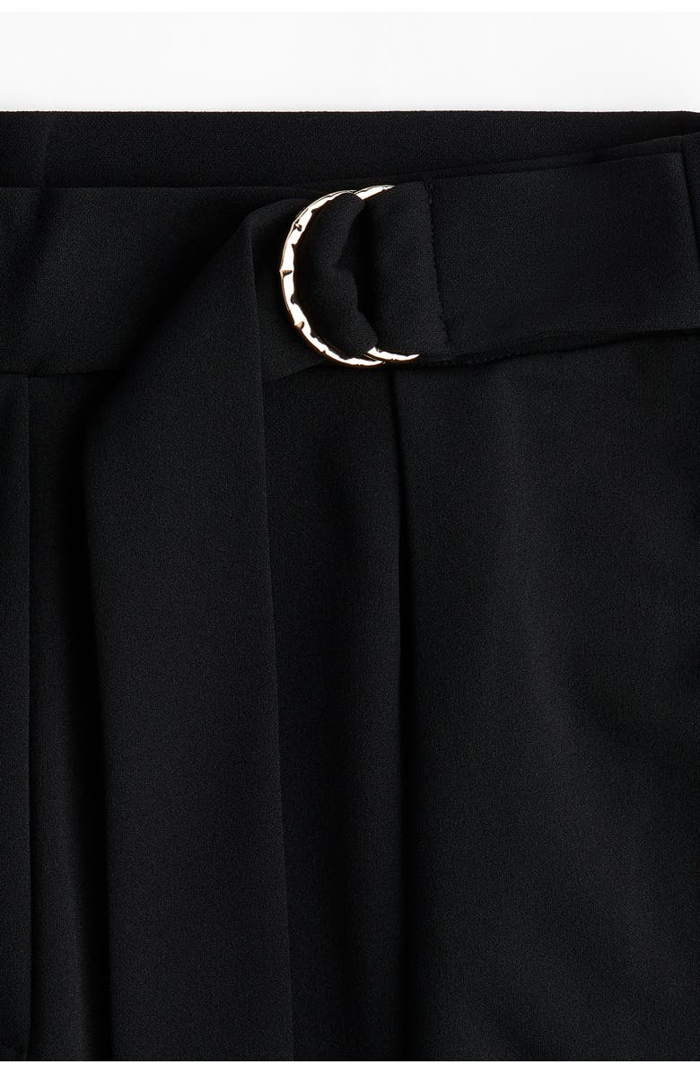 H&M Belted Trousers, Alternate, color, Black