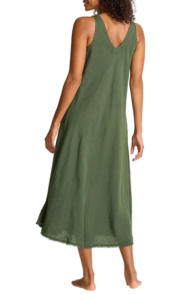 Tommy Bahama St. Lucia Cover-Up Midi Dress, Alternate, color, Dark Tea Leaf