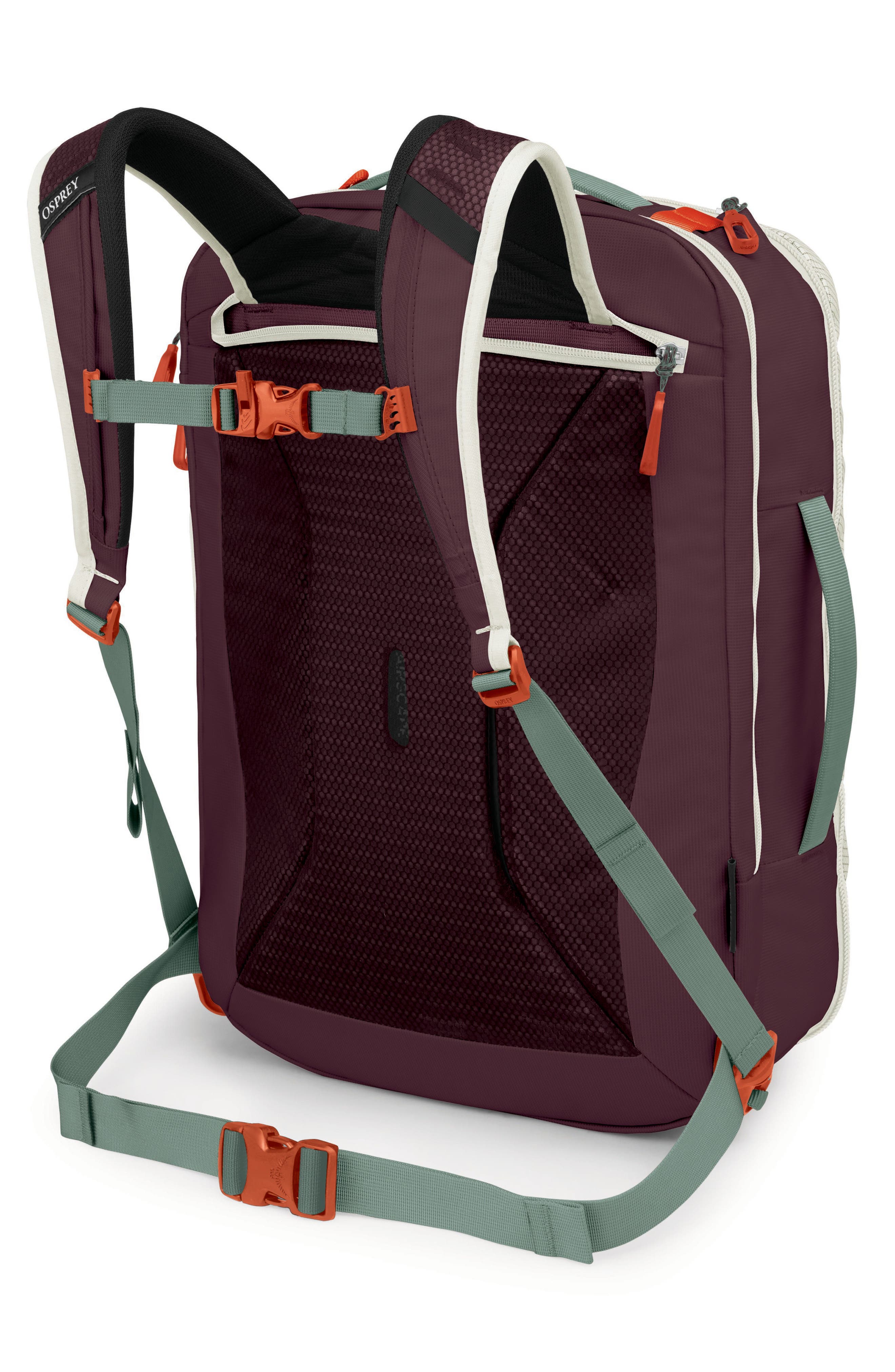 Transporter 36-Liter Travel Backpack, Alternate, color, MYSTERY WHITE/ MOODY BURGUNDY