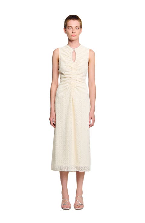 Lace Keyhole Maxi Dress