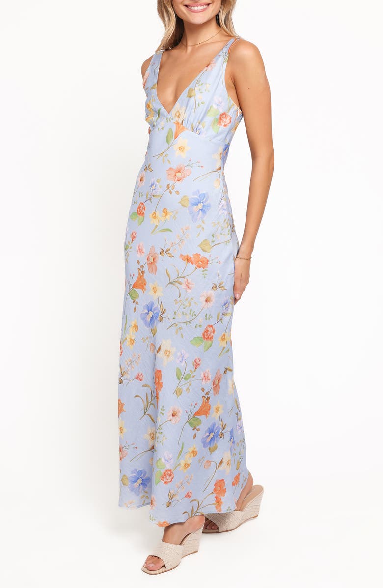 Petal & Pup Lunaria Floral Print Sleeveless Dress, Alternate, color, Blue Floral