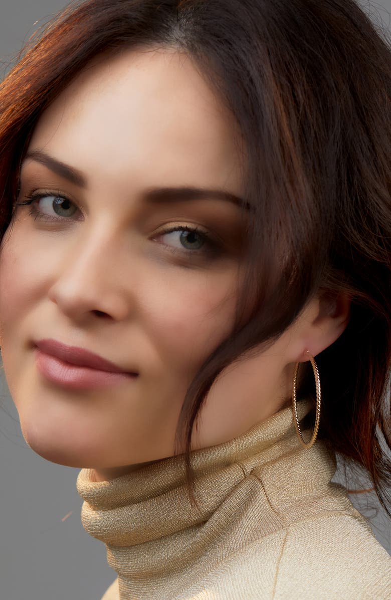 Bony Levy 14K Gold Twisted Hoop Earrings, Alternate, color,