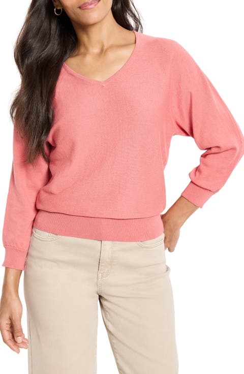 Easy Cotton V-Neck Sweater (Regular & Petite)