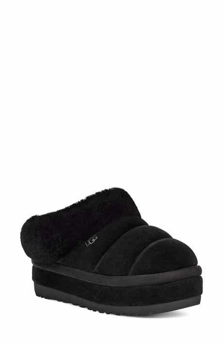 UGG® Tazzlita Genuine Shearling Trim Platform Slipper