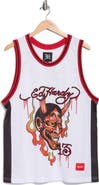 Ed Hardy Rhinestone Devil Head Mesh Jersey